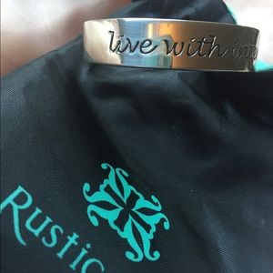 Rustic Cuff Bracelet NWOT silver tone